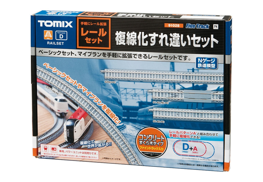 Tomix 91028 Rail Set Double Track Passing Set (Rail Pattern D)